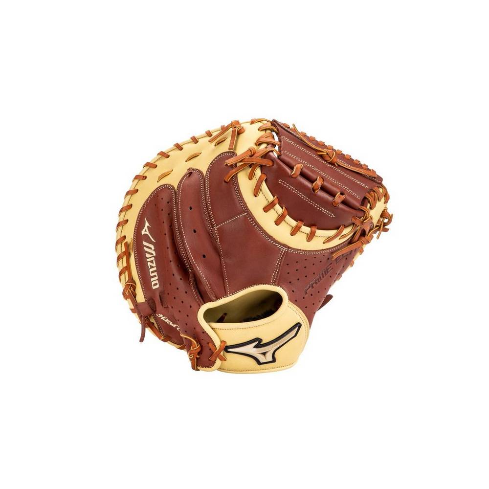 Mizuno Men's Prime Elite Baseball Catcher’s Mitt 33.5" Brown (312937-BZL)